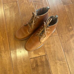 Pendleton Tan Leather Lace-Up Boots